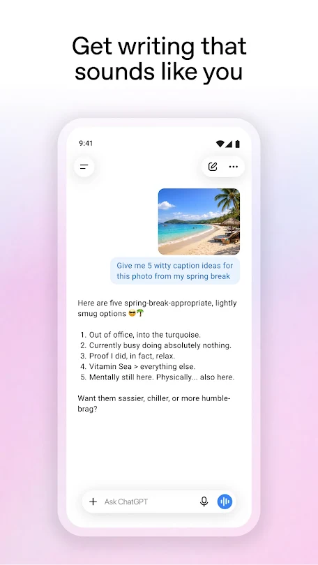 ChatGPT screenshot 1