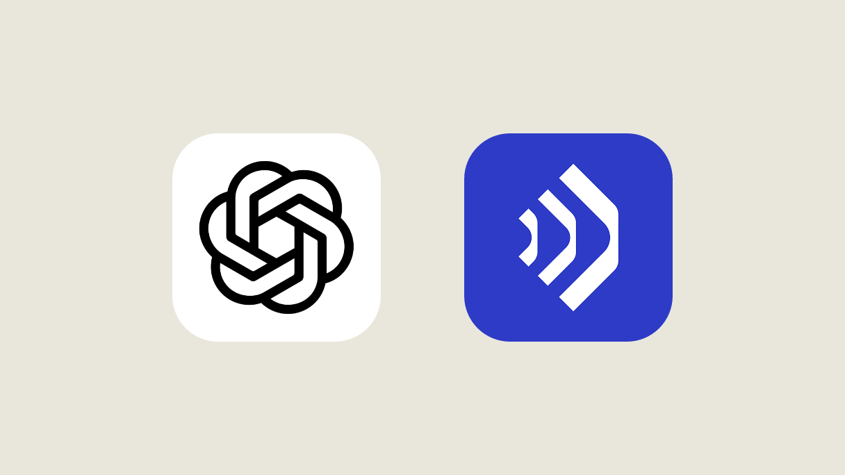 The ChatGPT and TalkPal app icons side by side.