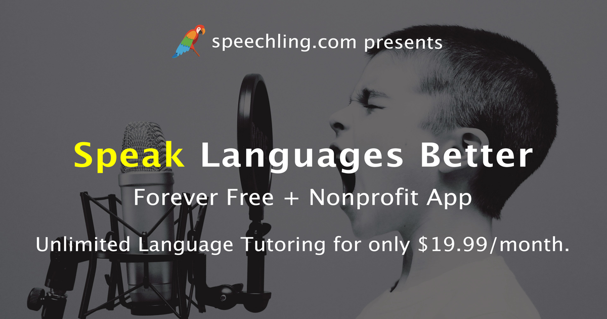 Speechling website preview