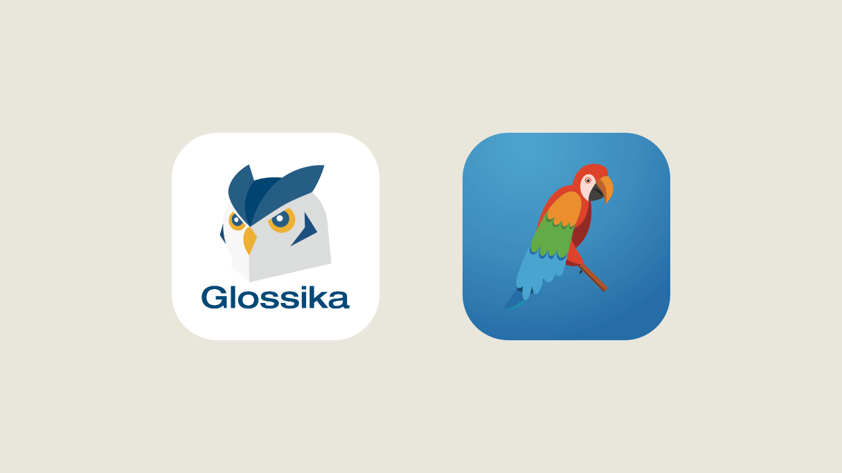 The Glossika and Speechling app icons side by side.
