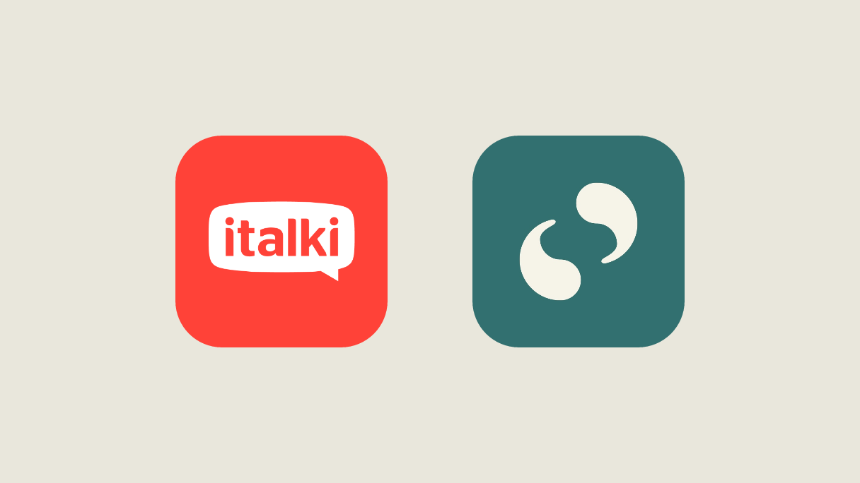 Le icone delle app italki e HearSay affiancate.