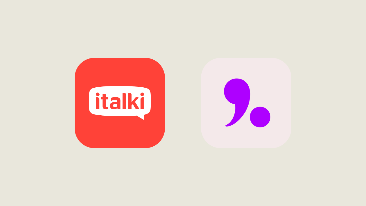 The italki and Lingoda app icons side by side.