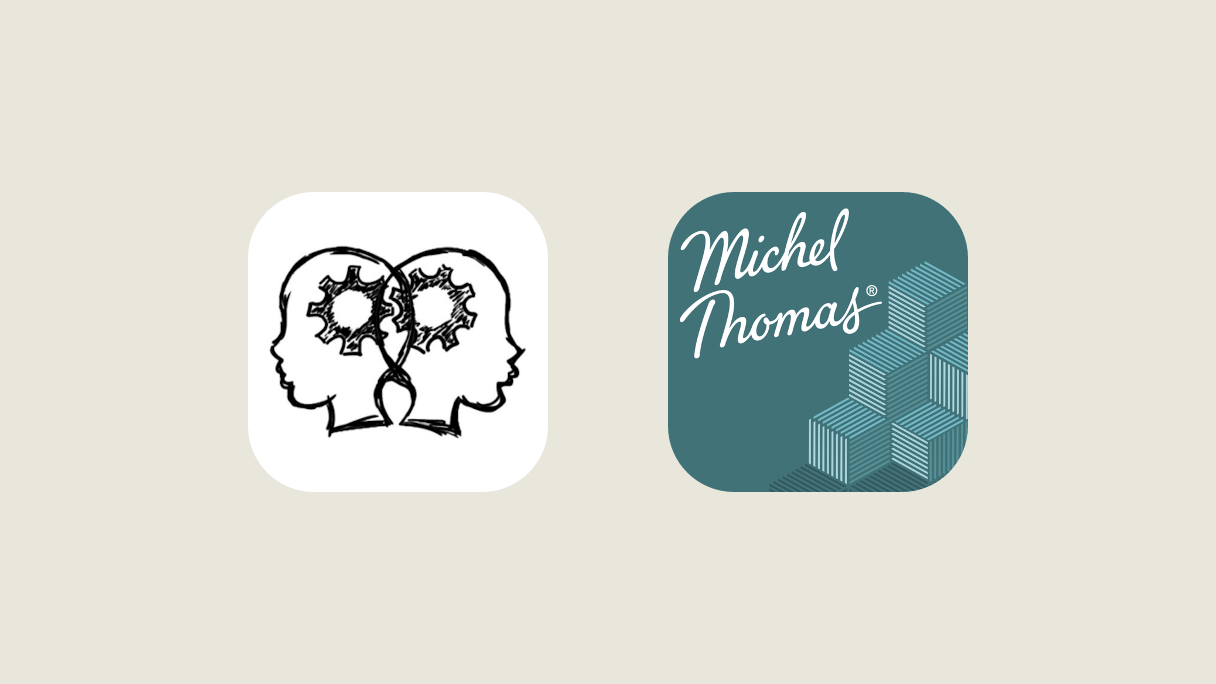 The Language Transfer and Michel Thomas app icons side by side.